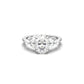 Oval Cut 4 Claw Triple Marquise Accent Stones Moissanite Engagement Ring - moissaniteengagementrings