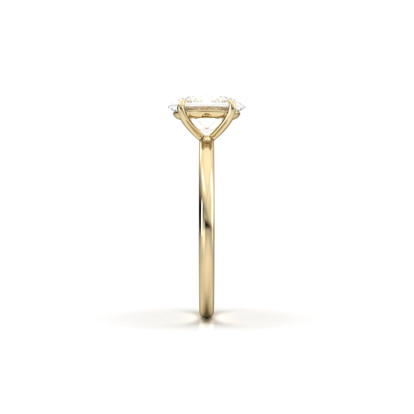 moissanite, oval solitaire, gold band, engagement ring | Moissanite Engagement Rings 