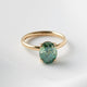 Oval Emerald Colour Solitaire Moissanite Engagement Ring - Ready To Ship - Moissanite Engagement Rings