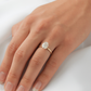 moissanite, oval solitaire, gold band, engagement ring | Moissanite Engagement Rings 