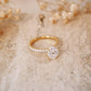 Oval Full Pavè Hidden Halo Moissanite Engagement Ring - Moissanite Engagement Rings