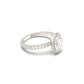 Oval Halo With Full Pavé Diamond Engagement Ring - Moissanite Engagement Rings