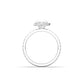 Oval Halo With Full Pavé Diamond Engagement Ring - Moissanite Engagement Rings