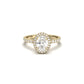 Oval Halo With Full Pavé Diamond Engagement Ring - Moissanite Engagement Rings