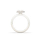 Oval Halo With Full Pavé Diamond Engagement Ring - Moissanite Engagement Rings