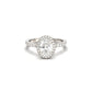 Oval Halo With Full Pavé Diamond Engagement Ring - Moissanite Engagement Rings