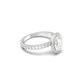 Oval Halo With Full Pavé Diamond Engagement Ring - Moissanite Engagement Rings