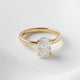 Oval Hidden Halo Diamond Engagement Ring - Moissanite Engagement Rings