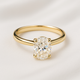 Aurora: Oval Solitaire Moissanite Engagement Ring