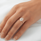 Oval Hidden Halo Moissanite Engagement Ring - Ready to Ship - Moissanite Engagement Rings