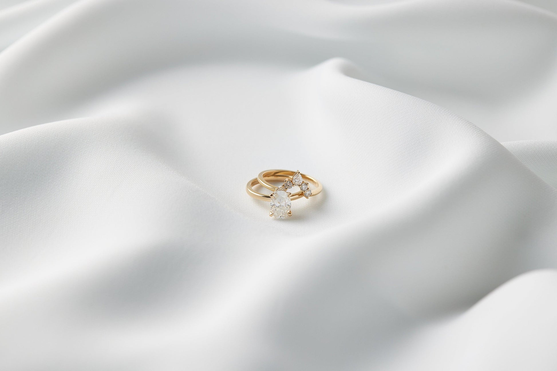 Oval Hidden Halo Moissanite Engagement Ring - Ready to Ship - Moissanite Engagement Rings
