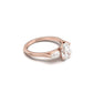 Oval Leaf Setting Diamond Engagement Ring - Moissanite Engagement Rings