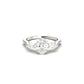 Oval Leaf Setting Moissanite Engagement Ring - Moissanite Engagement Rings
