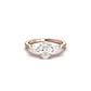 Oval Leaf Setting Moissanite Engagement Ring - Moissanite Engagement Rings
