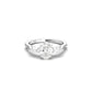 Oval Leaf Setting Moissanite Engagement Ring - Moissanite Engagement Rings