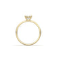 moissanite, oval solitaire, gold band, engagement ring | Moissanite Engagement Rings 