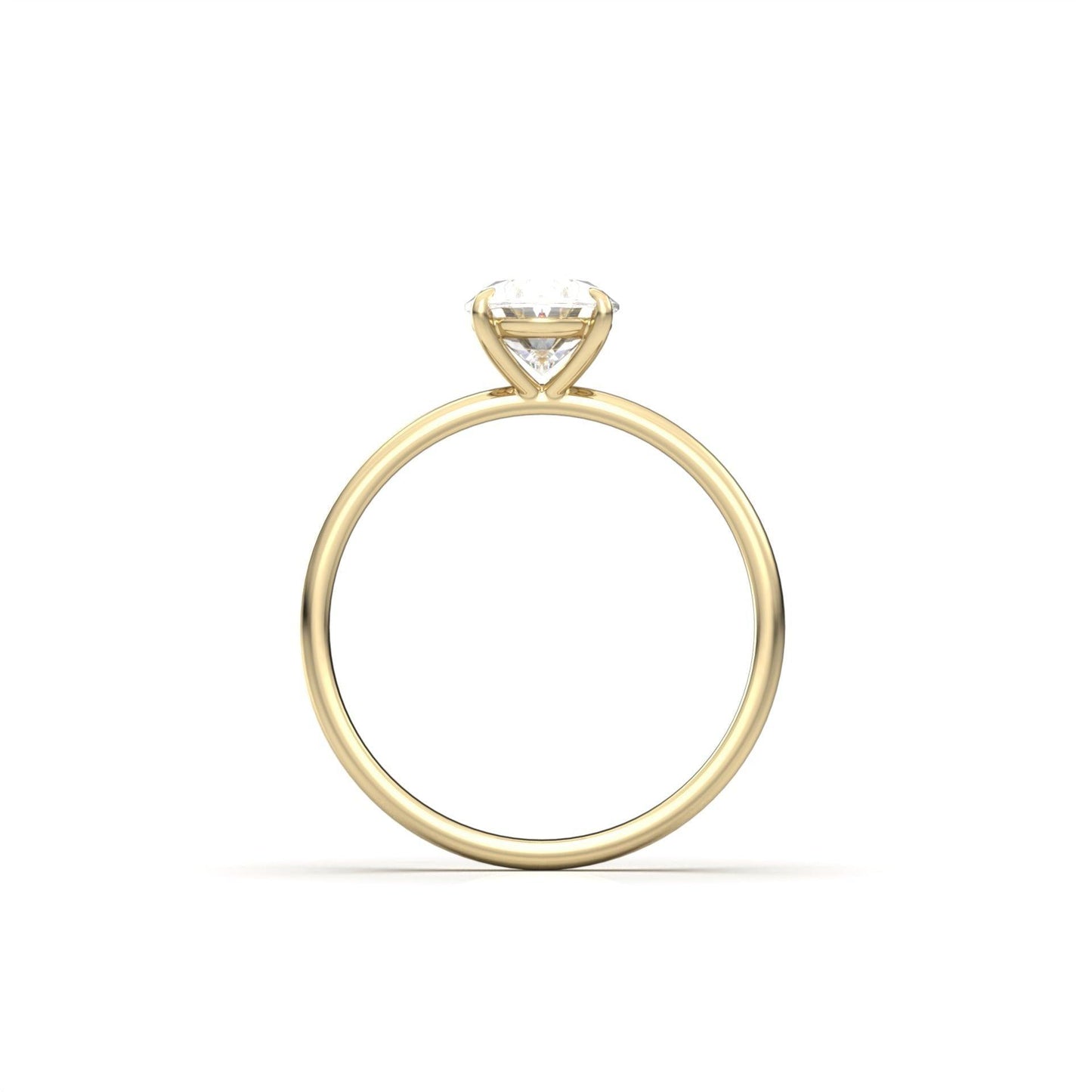 moissanite, oval solitaire, gold band, engagement ring | Moissanite Engagement Rings 