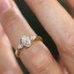 Oval Pear Accent Stones Diamond Engagement Ring - Moissanite Engagement Rings