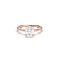 moissanite, oval solitaire, rose gold band, engagement ring | Moissanite Engagement Rings 