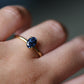 Oval Solitaire Blue Moissanite Engagement Ring - Ready To Ship - Moissanite Engagement Rings