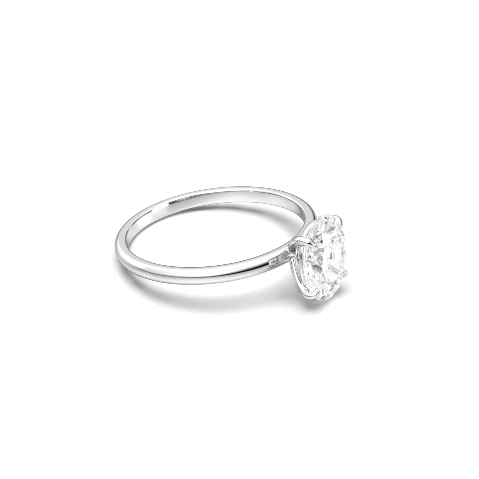 Oval Solitaire Diamond Engagement Ring - Moissanite Engagement Rings