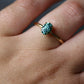Oval Solitaire Emerald Colour Moissanite Engagement Ring - Moissanite Engagement Rings