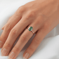 Oval Solitaire Emerald Colour Moissanite Engagement Ring - Ready To Ship - Moissanite Engagement Rings