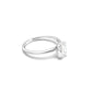 moissanite, oval solitaire, platinum band, side view, engagement ring | Moissanite Engagement Rings 