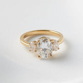 Bonnie: Oval Trilogy Oval Setting Diamond Engagement Ring