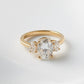 Oval Trilogy Oval Setting Moissanite Engagement Ring - Moissanite Engagement Rings