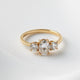 Oval Trilogy Round Setting Moissanite Engagement Ring - Ready To Ship - Moissanite Engagement Rings