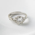 Mira — Oval Triple Marquise Accent Stones Moissanite Engagement Ring