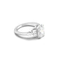 Oval Triple Marquise Accent Stones Moissanite Engagement Ring - Moissanite Engagement Rings