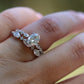 Oval With Accent Stones Moissanite Engagement Ring - Ready To Ship - Moissanite Engagement Rings