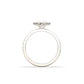 Oval With Pronged Halo And Pavé Diamond Ring - Moissanite Engagement Rings