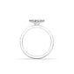 Oval With Pronged Halo And Pavé Diamond Ring - Moissanite Engagement Rings