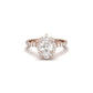 Oval With Pronged Halo And Pavé Moissanite Engagement Ring - moissaniteengagementrings