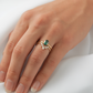 Oval Emerald Colour Solitaire Moissanite Engagement Ring