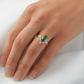 Oval Emerald Colour Solitaire Moissanite Engagement Ring