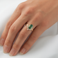 Oval Emerald Colour Solitaire Moissanite Engagement Ring - Ready To Ship