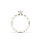 Pear Accent Stones Moissanite Engagement Ring - Moissanite Engagement Rings