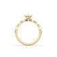 Pear Accent Stones Moissanite Engagement Ring - Moissanite Engagement Rings