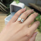 Pear & Emerald Two-Stone Diamond Engagement Ring - Moissanite Engagement Rings