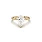 moissanite, pear solitaire, gold band, engagement ring | Moissanite Engagement Rings 