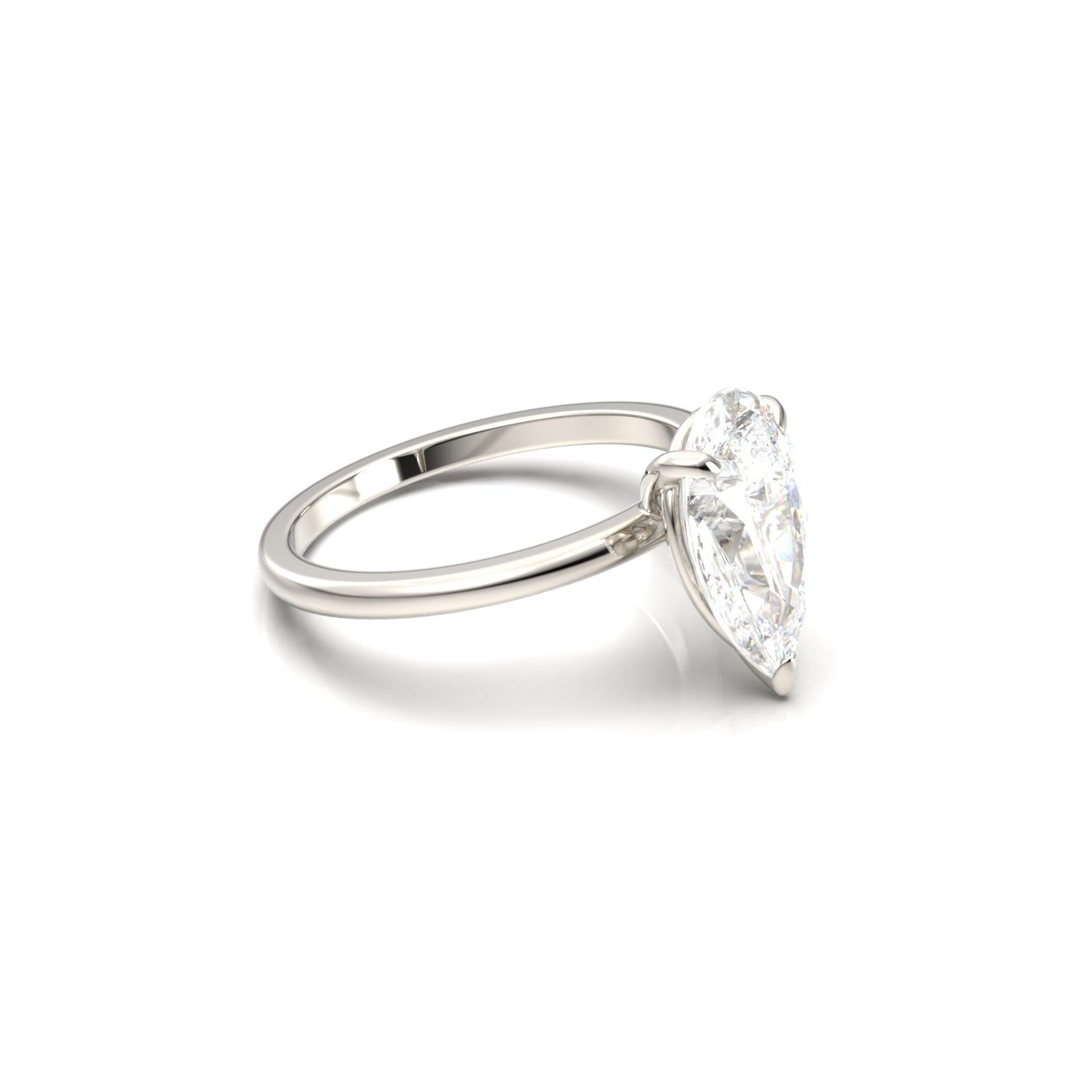 Pear Solitaire 3 Claw - moissaniteengagementrings