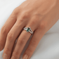 Pear Solitaire Dark Emerald Moissanite Engagement Ring - Moissanite Engagement Rings