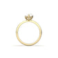 moissanite, pear solitaire, gold band, engagement ring | Moissanite Engagement Rings 