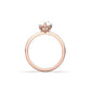 moissanite, pear solitaire, rose gold band, engagement ring | Moissanite Engagement Rings 