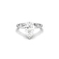 moissanite, pear solitaire, platinum band, engagement ring | Moissanite Engagement Rings 