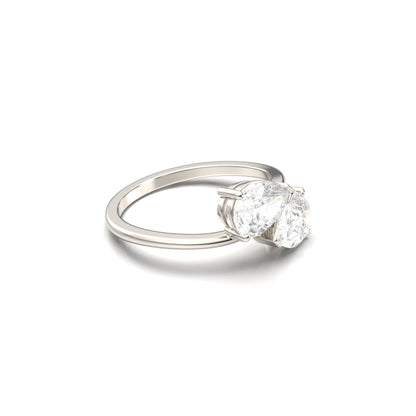 Pear Two - Stone Moissanite Engagement Ring - Moissanite Engagement Rings